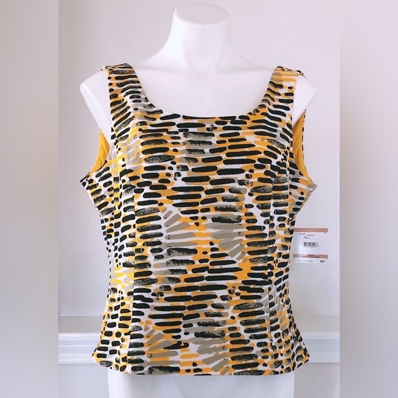 Kasper Helix Scuba Crepe Top, Size 12, NEW w/Tag - Picture 1 of 15